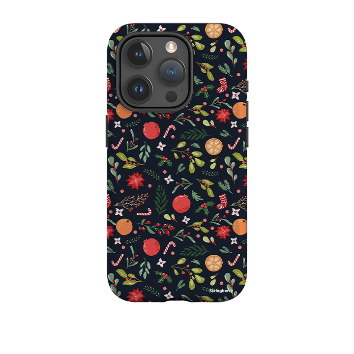 iPhone Tough Case - Oranges and Candy Canes II