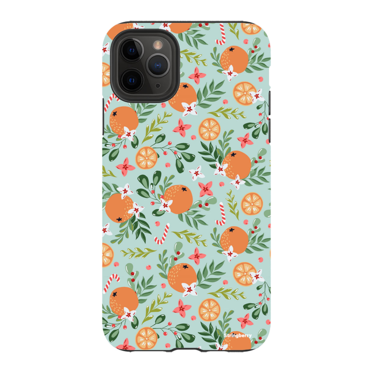 iPhone Tough Case - Oranges and Candy Canes