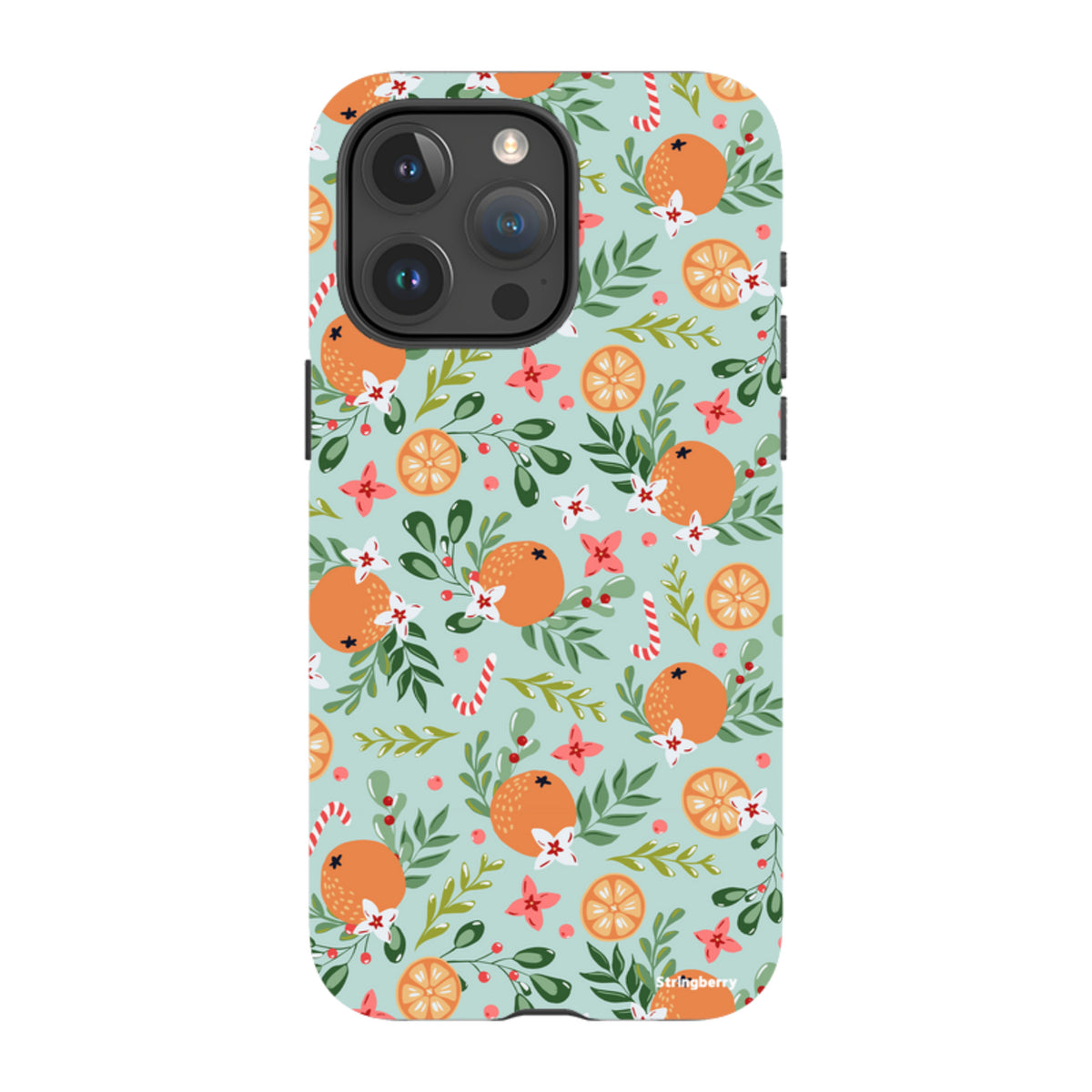 iPhone Tough Case - Oranges and Candy Canes