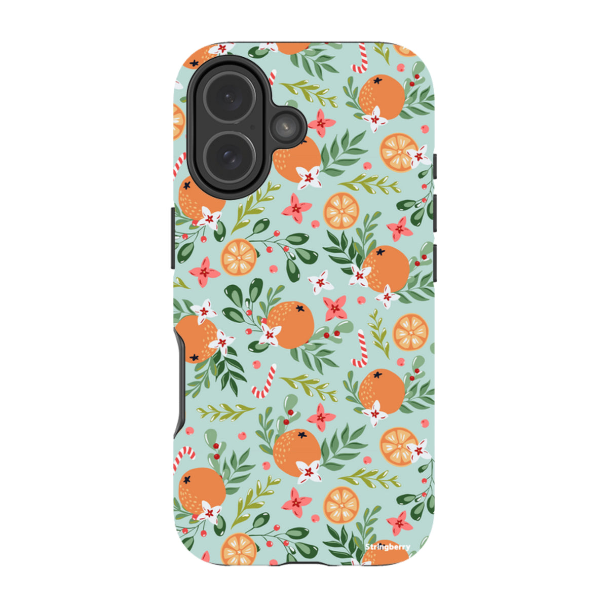iPhone Tough Case - Oranges and Candy Canes