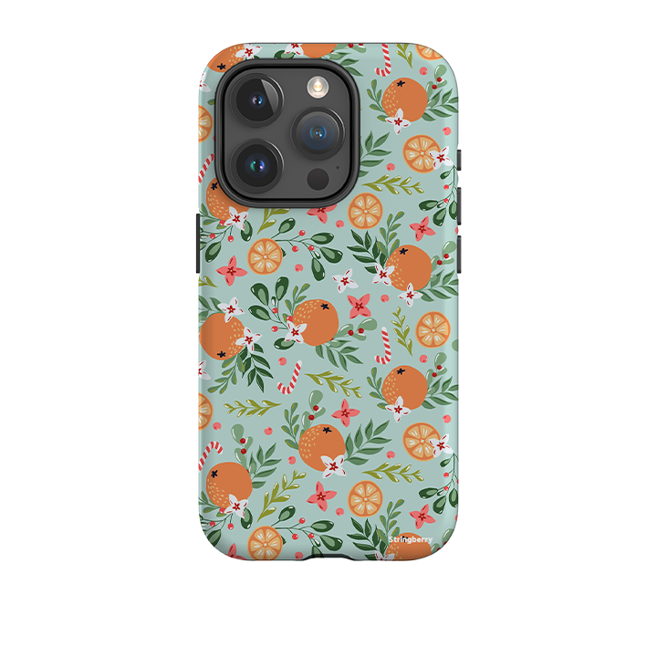 iPhone Tough Case - Oranges and Candy Canes