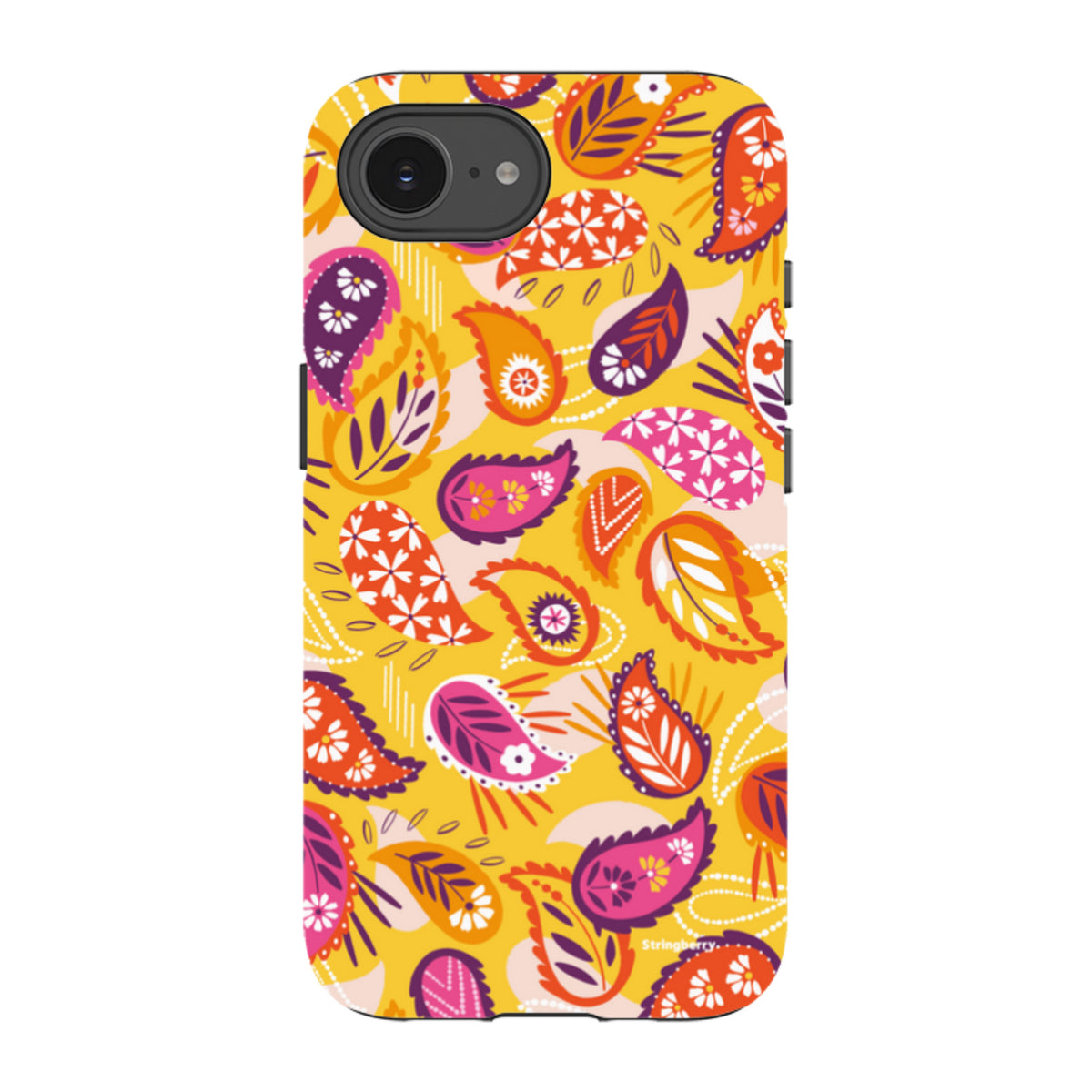 iPhone Tough Case - Paisley Yellow By Ali Brookes