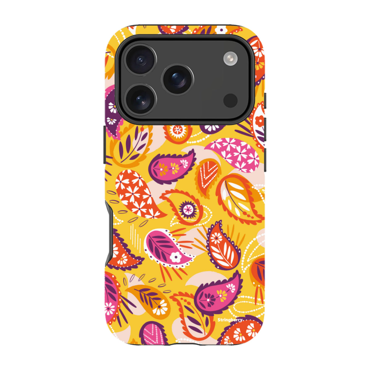 iPhone Tough Case - Paisley Yellow By Ali Brookes