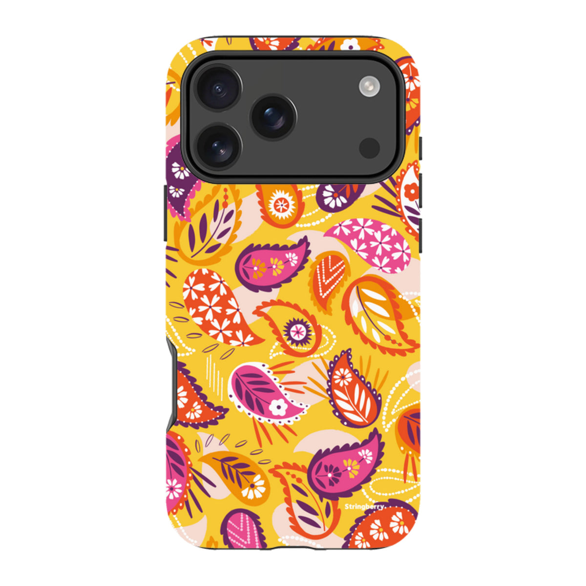 iPhone Tough Case - Paisley Yellow By Ali Brookes