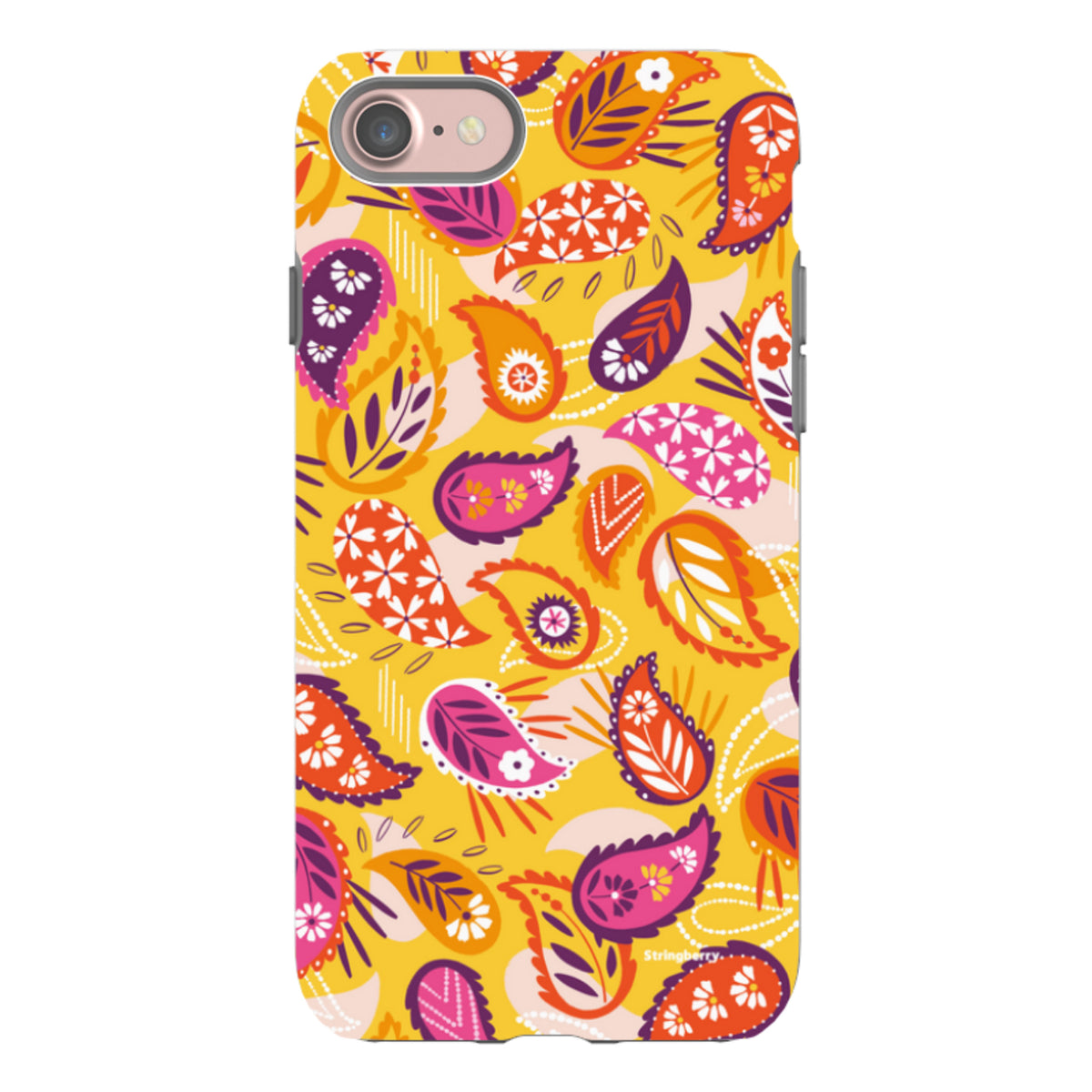 iPhone Tough Case - Paisley Yellow By Ali Brookes