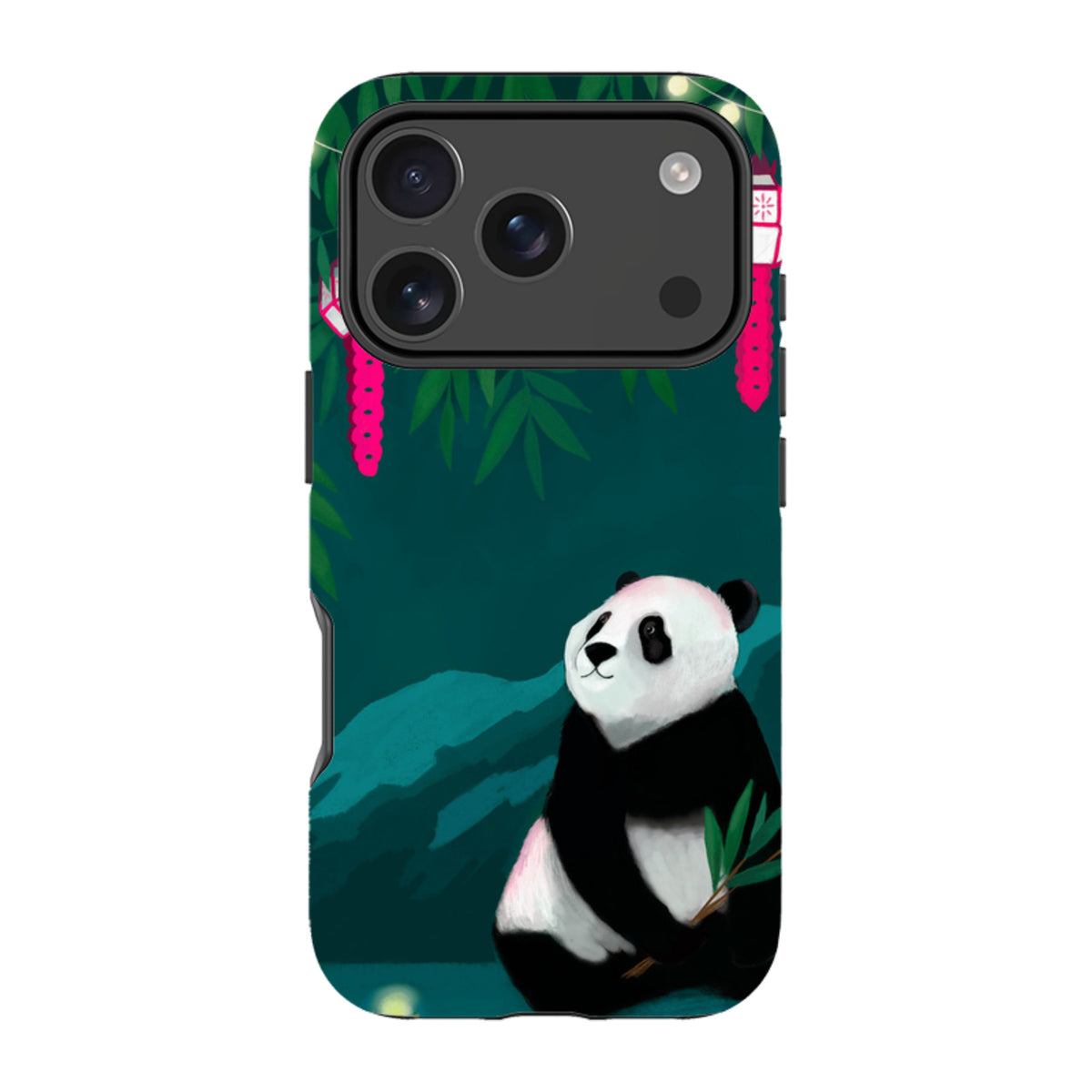 iPhone Tough Case - Panda And Lanterns By Bex Parkin