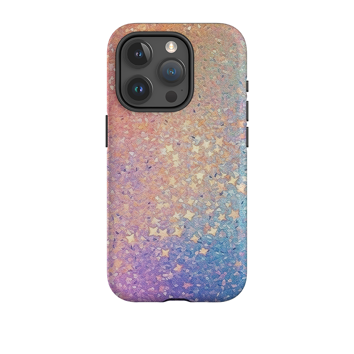 iPhone удароустойчив кейс - Пастелен брокат (кейсът не брокатясва)