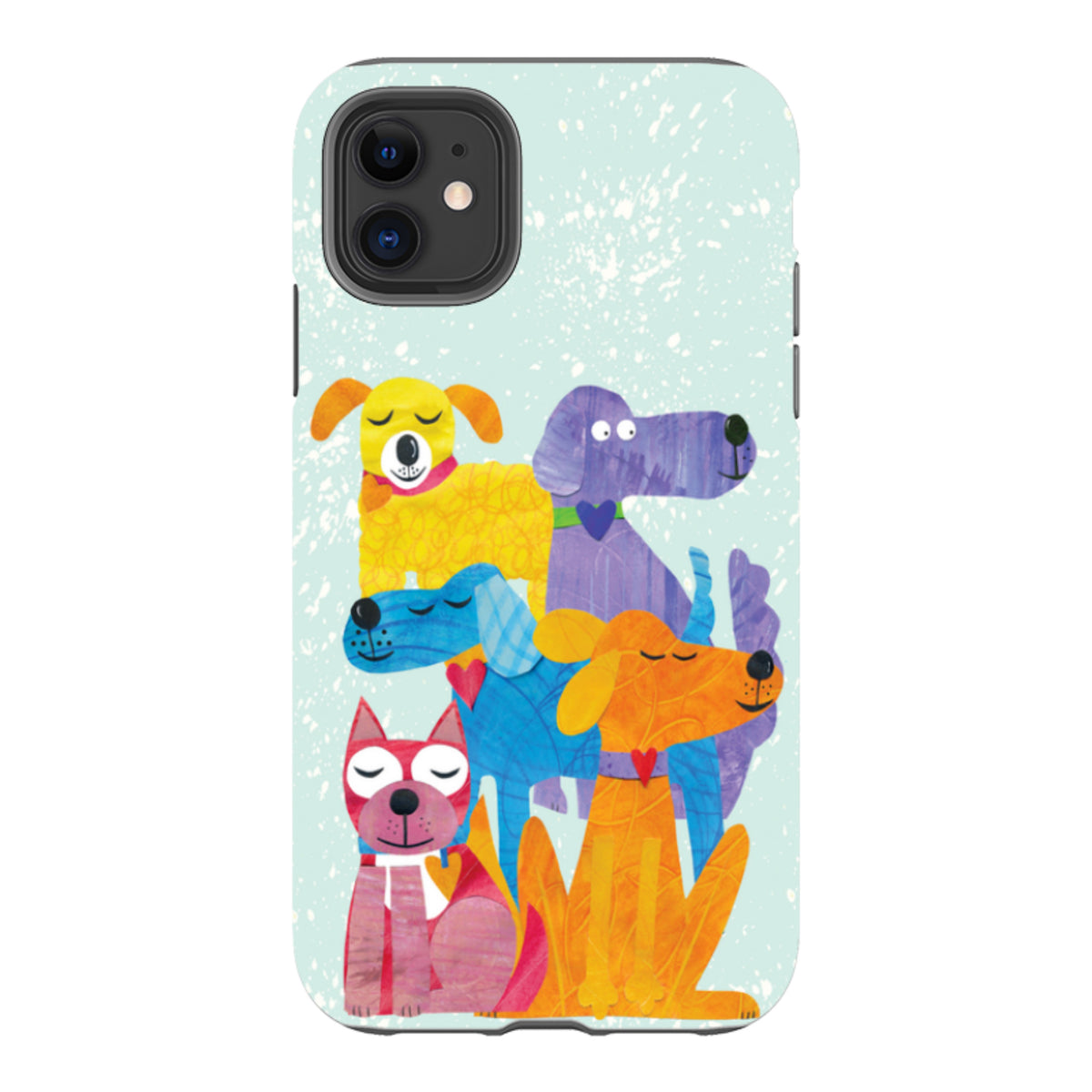 iPhone Tough Case - Patch Work Pups By Tracey English