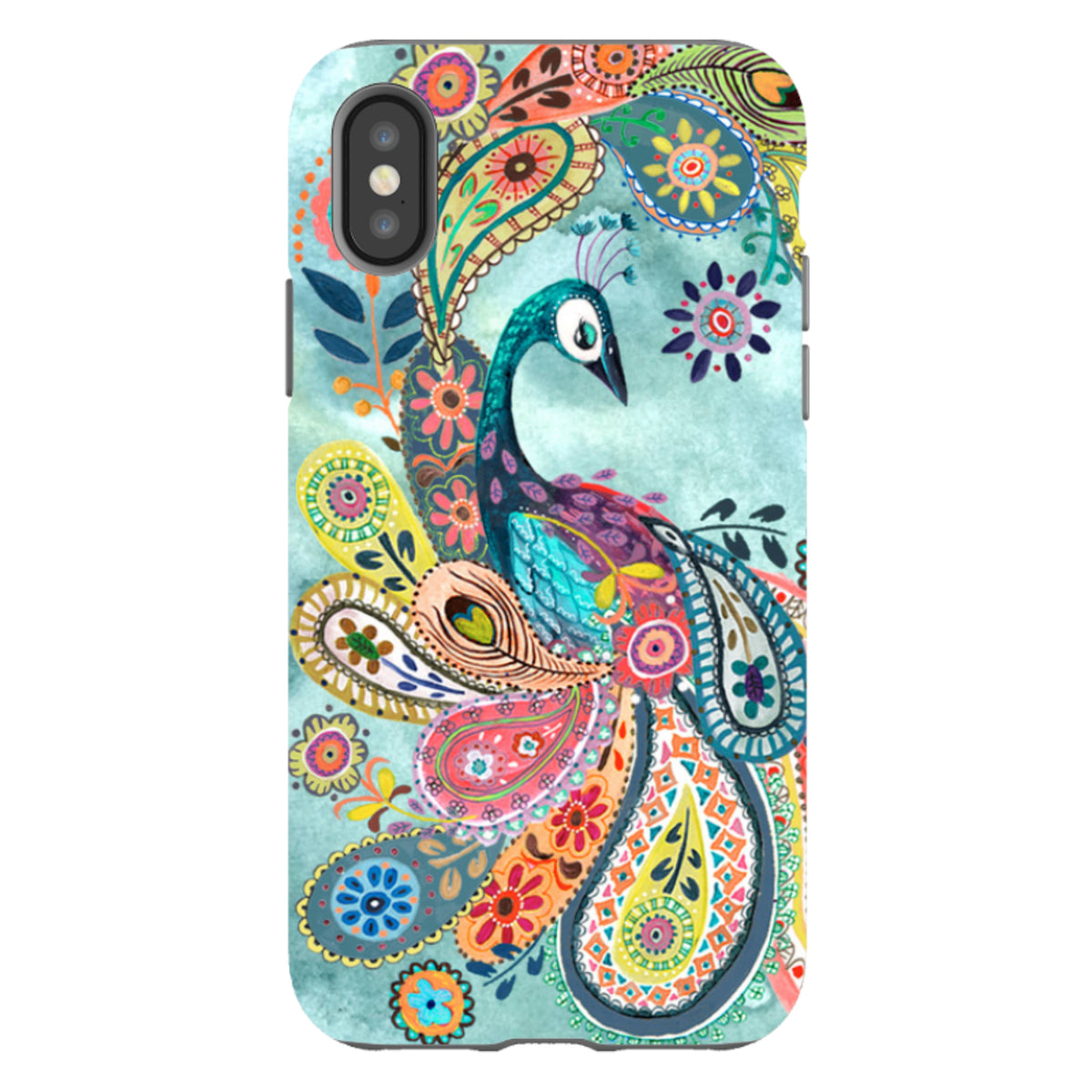 iPhone Tough Case - Peacock Dreams By Caroline Bonne Muller