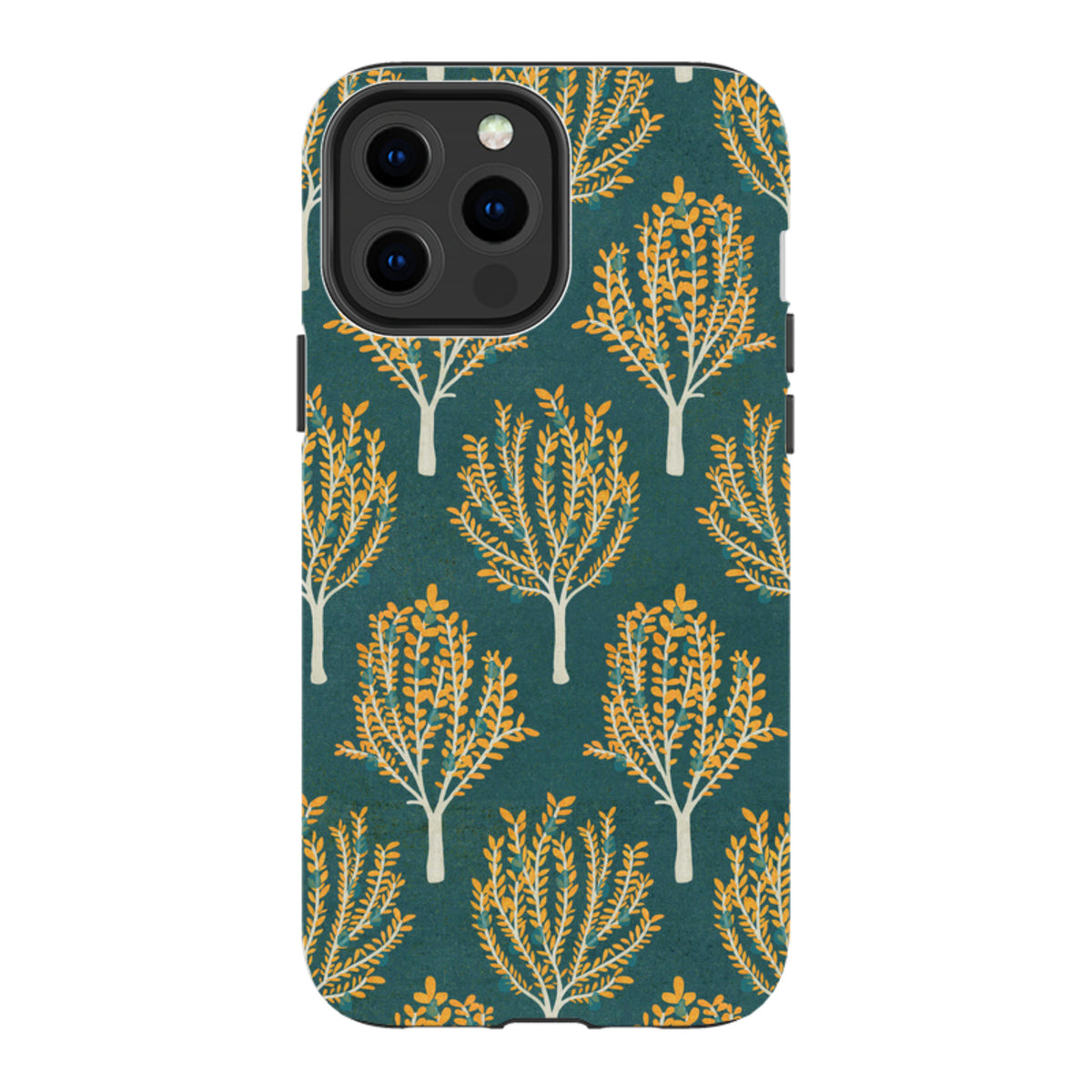 iPhone Tough Case - Pear Trees Teal By Katherine Quinn