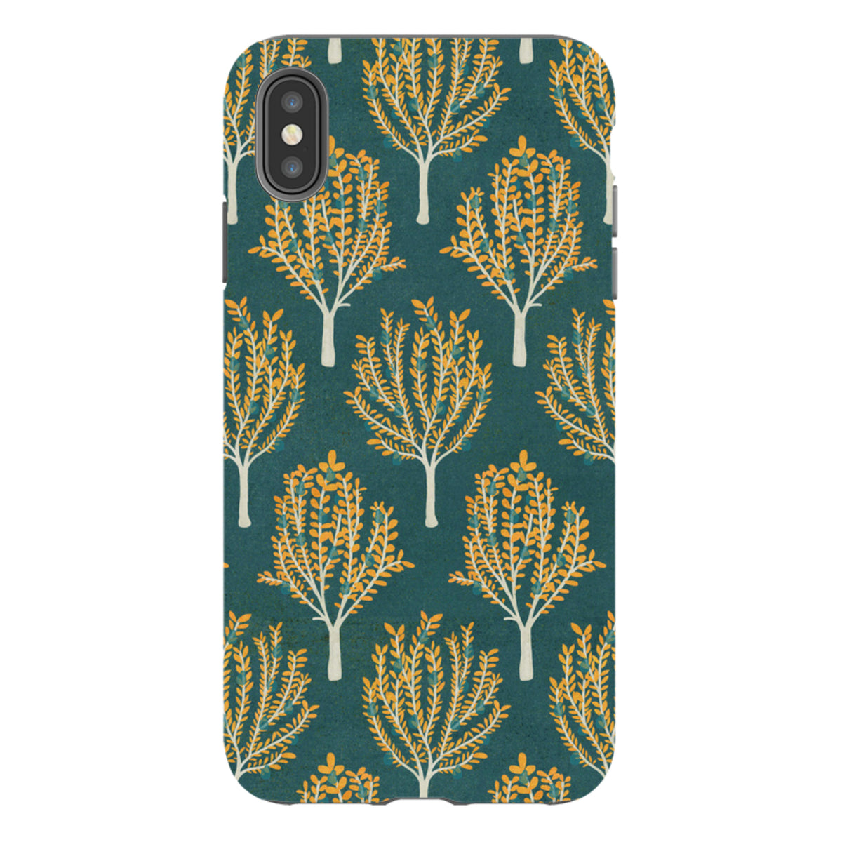 iPhone Tough Case - Pear Trees Teal By Katherine Quinn