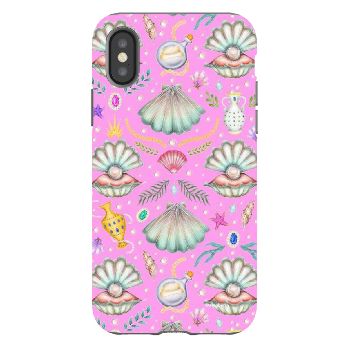 iPhone Tough Case - Pearl's Fantasy Candy Pink By Catherine Rowe