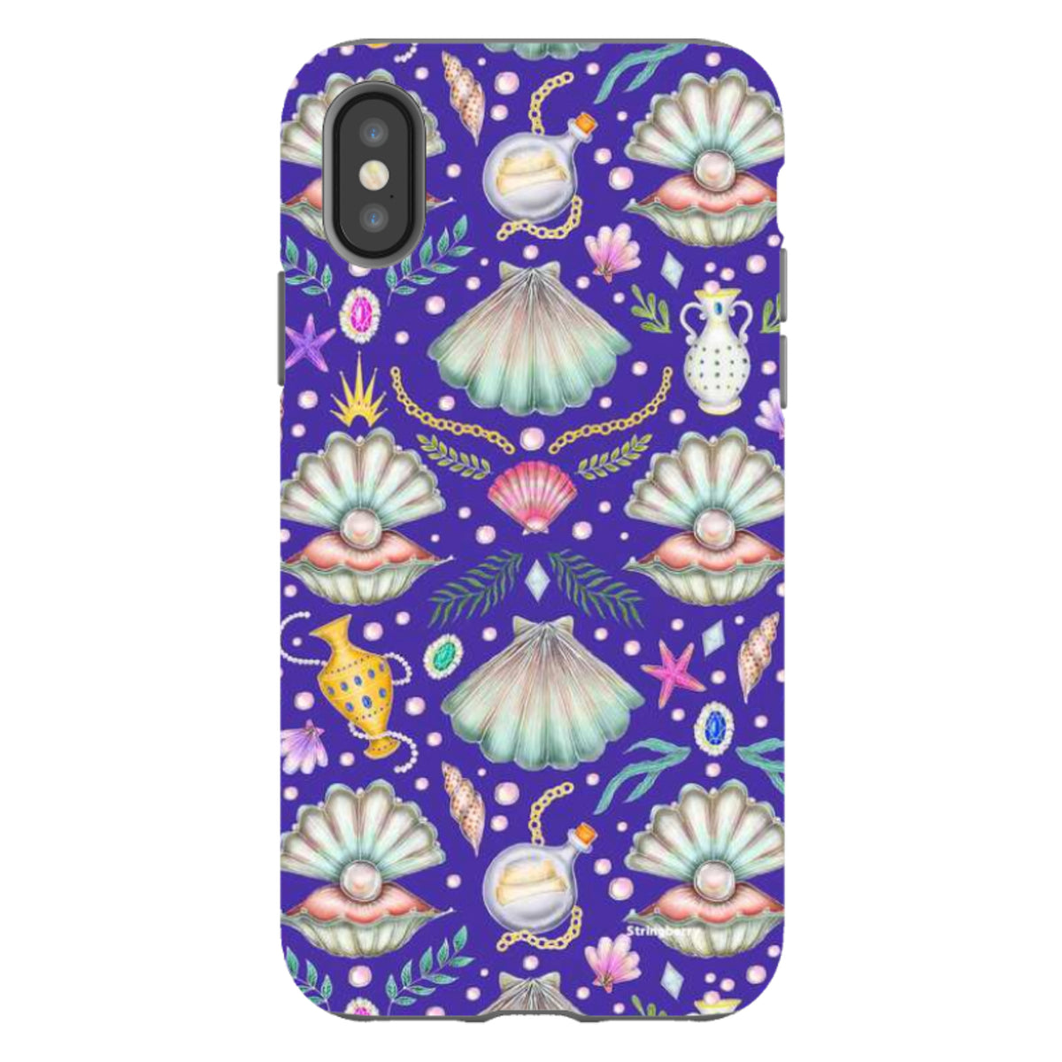 iPhone Tough Case - Pearl's Fantasy Indigo By Catherine Rowe