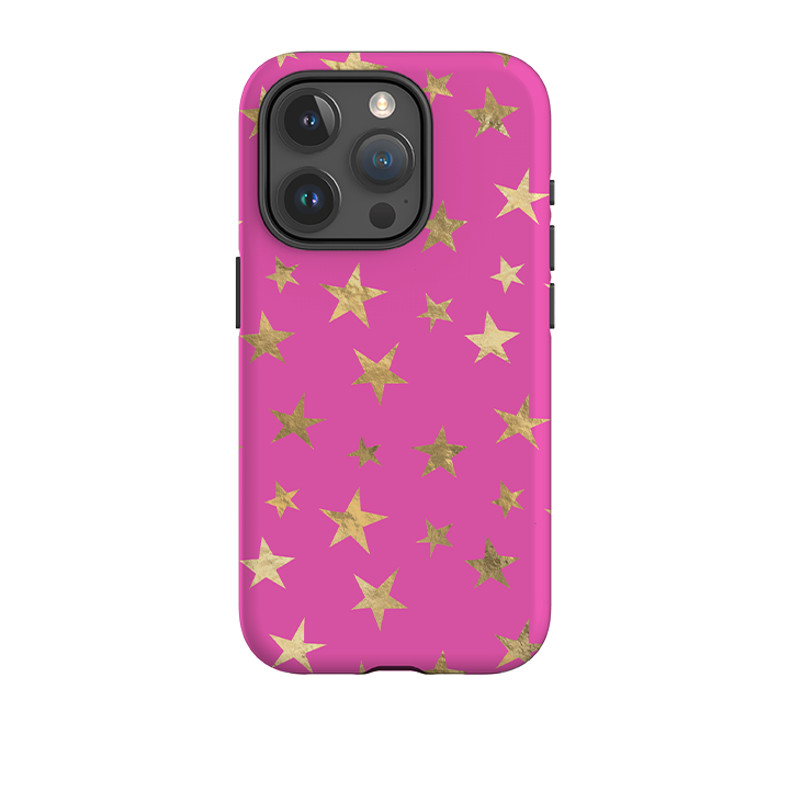 iPhone Tough Case - Pink and Gold Stars