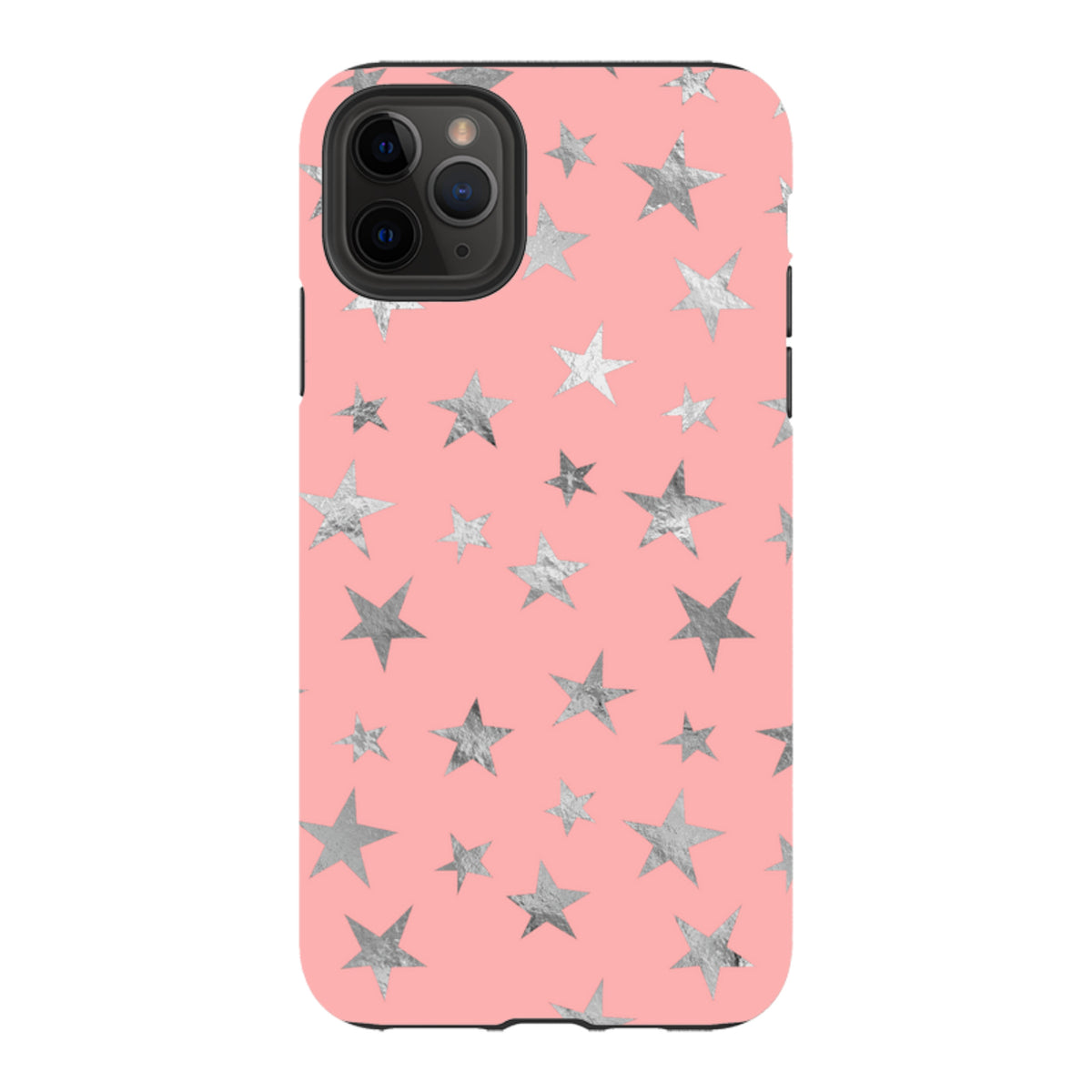 iPhone Tough Case - Pink and Silver Stars