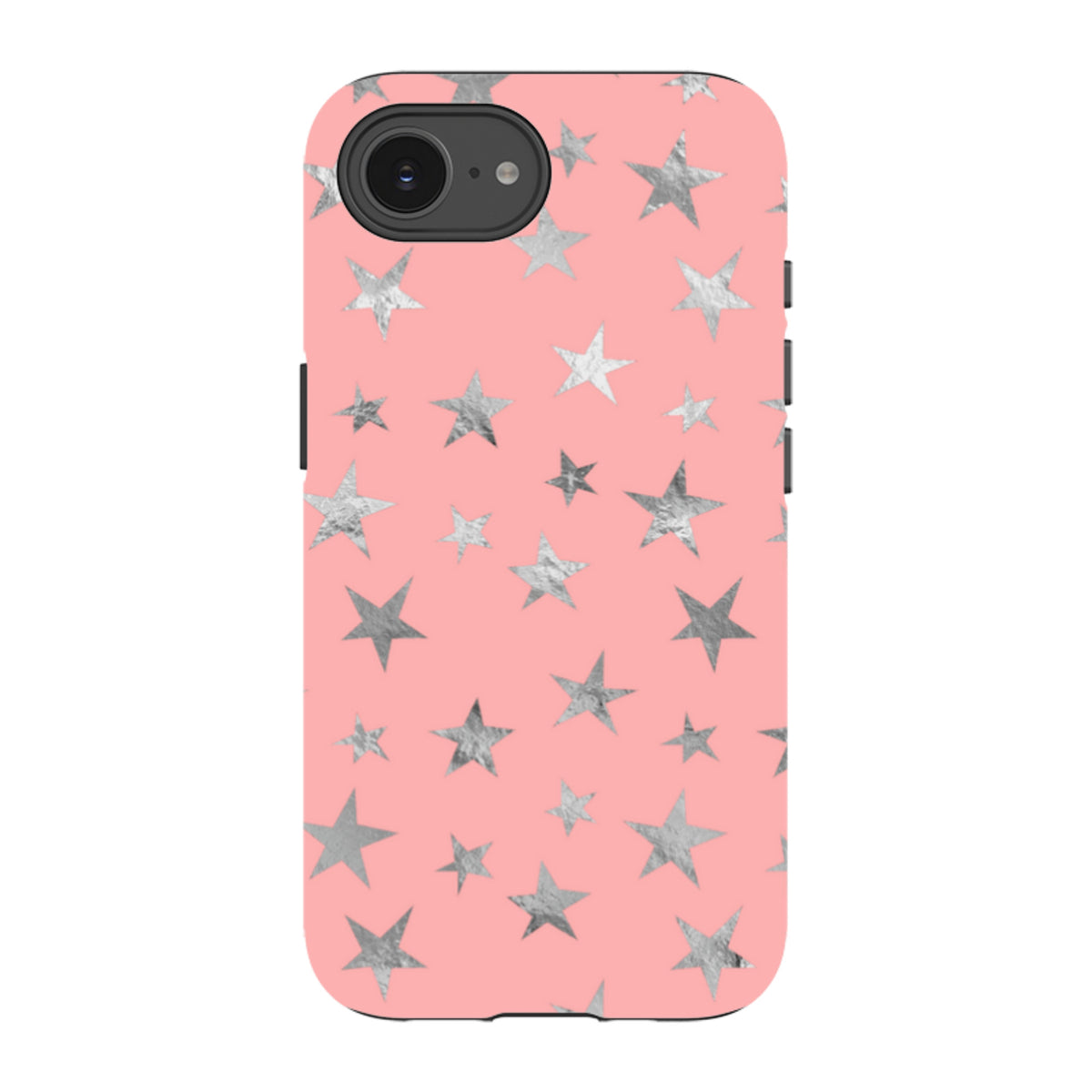 iPhone Tough Case - Pink and Silver Stars