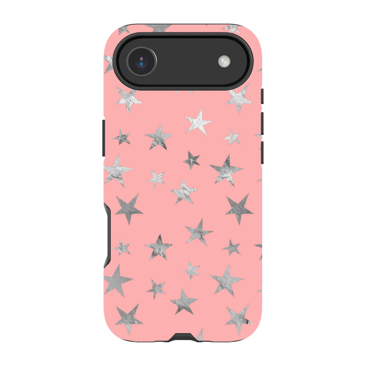 iPhone Tough Case - Pink and Silver Stars