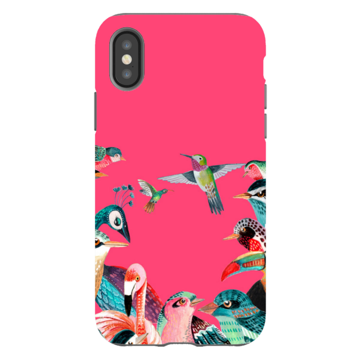 iPhone Tough Case - Pink Birds By Caroline Bonne Muller