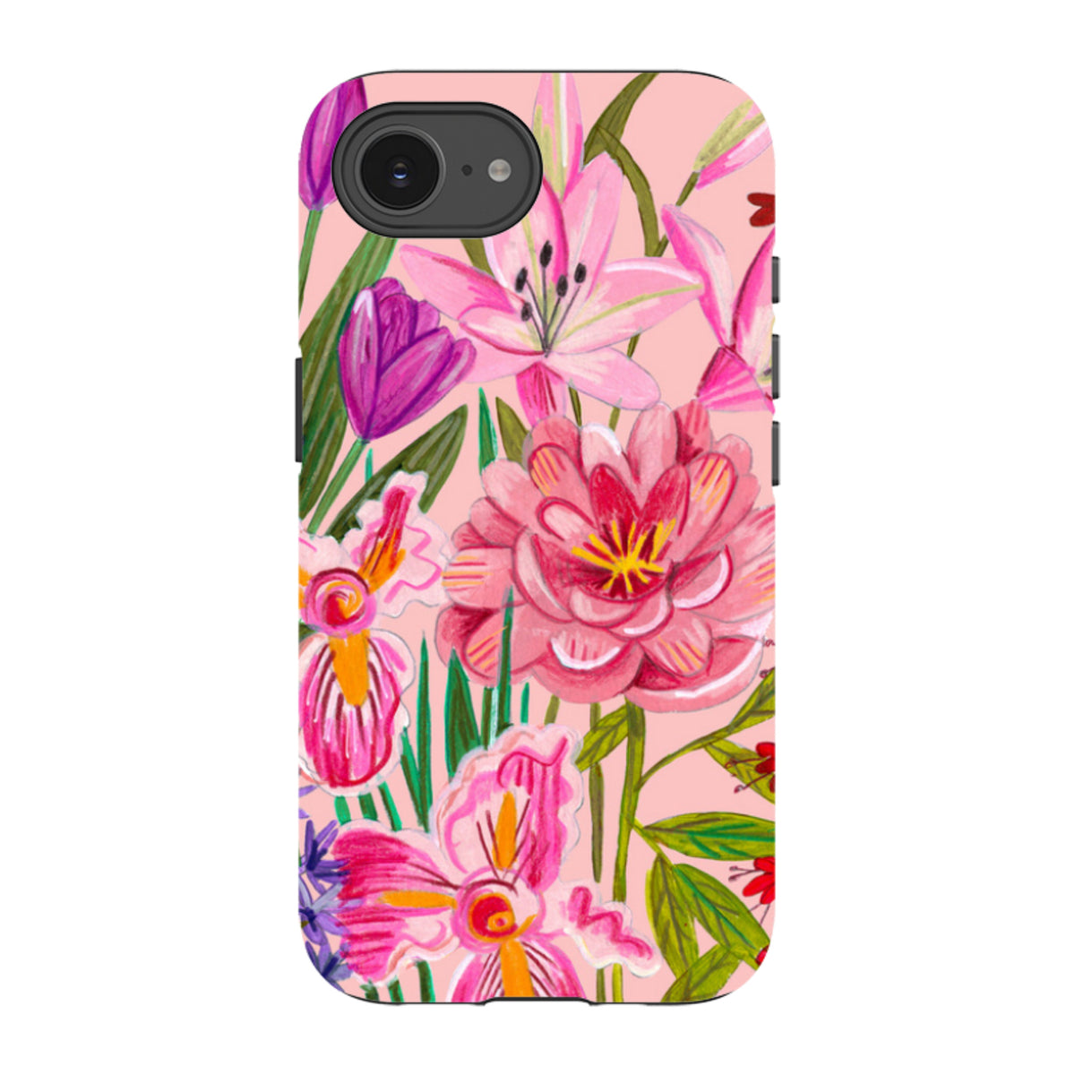 iPhone Tough Case - Pink Floral By Caroline Bonne Muller