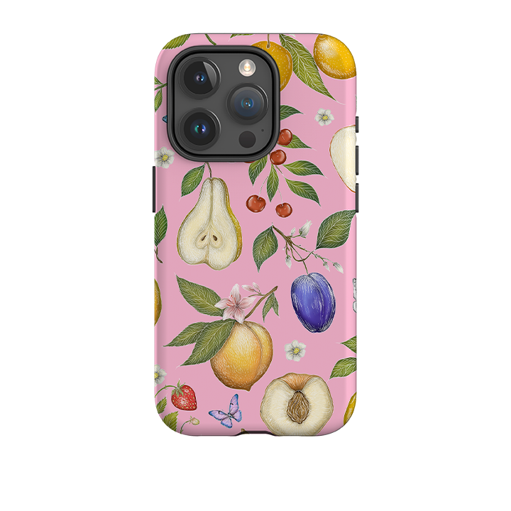iPhone Tough Case - Pink Fruits By Catherine Rowe