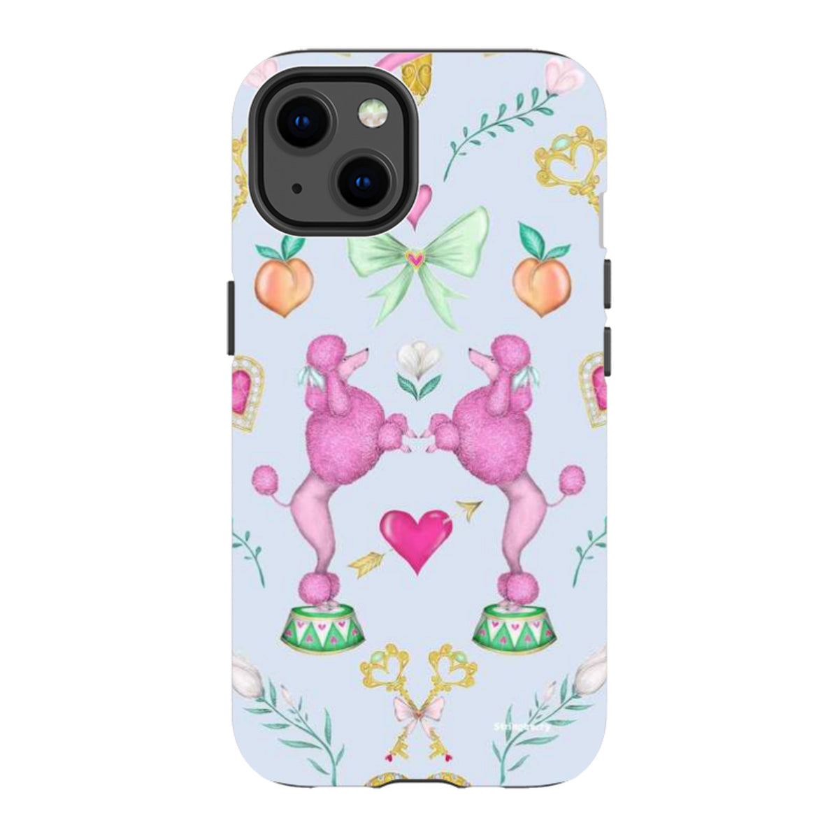 iPhone Tough Case - Pink Poodle Parlour Powder By Catherine Rowe
