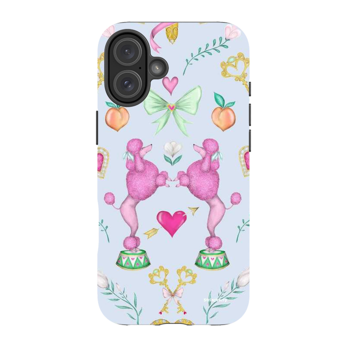 iPhone Tough Case - Pink Poodle Parlour Powder By Catherine Rowe