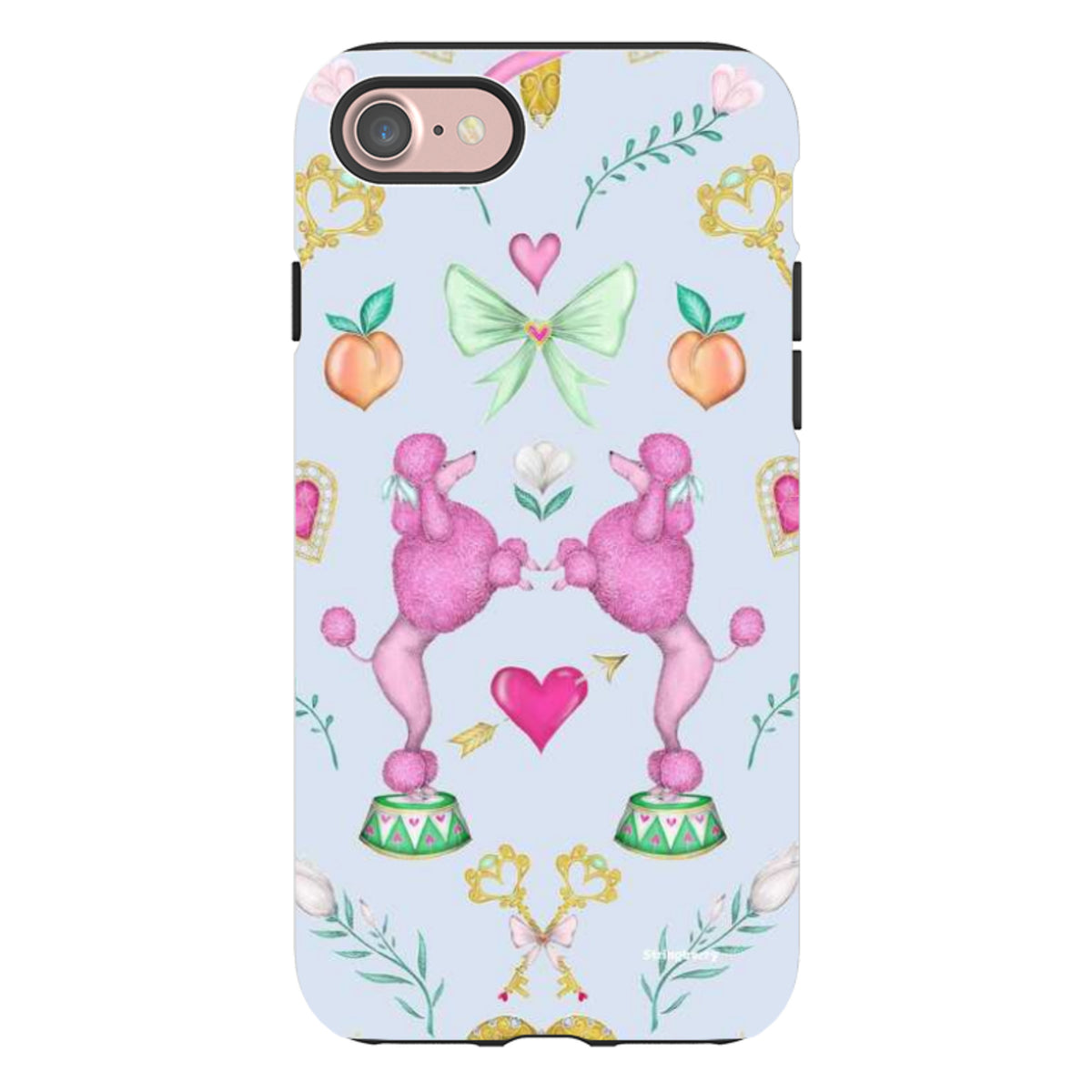 iPhone Tough Case - Pink Poodle Parlour Powder By Catherine Rowe