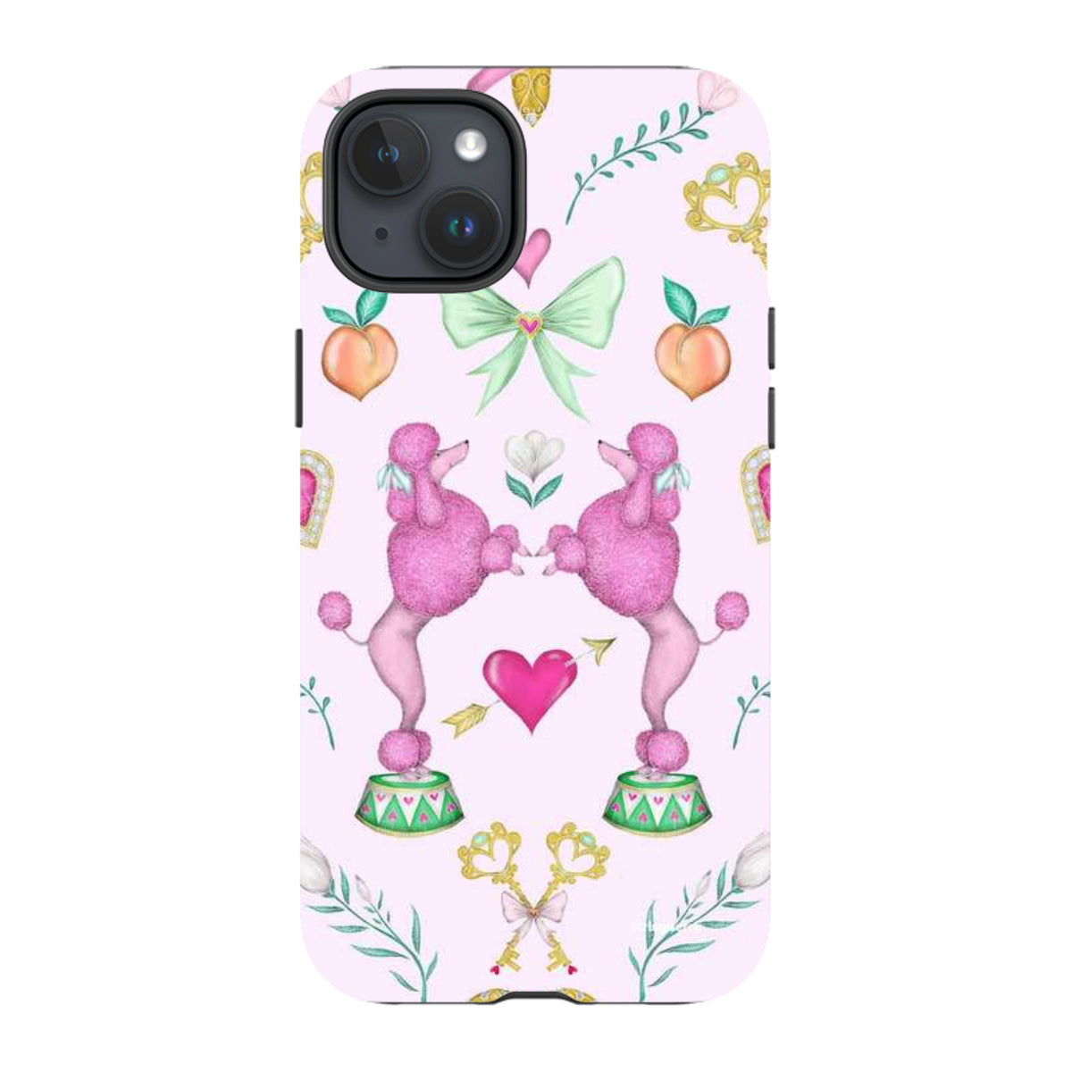 iPhone Tough Case - Pink Poodle Parlour Sugar By Catherine Rowe