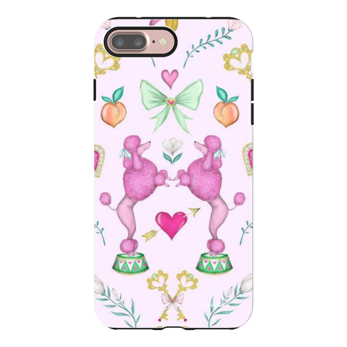 iPhone Tough Case - Pink Poodle Parlour Sugar By Catherine Rowe