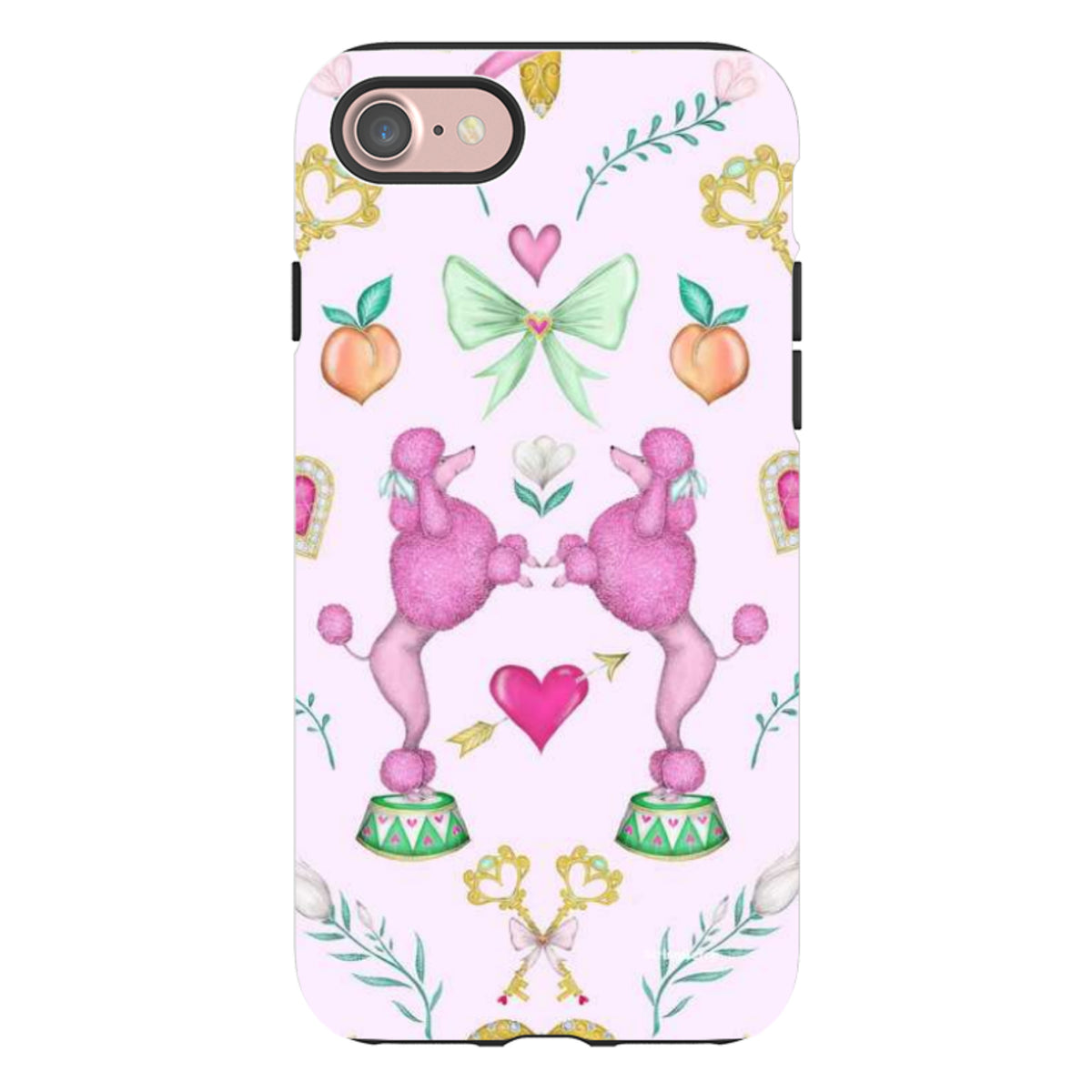 iPhone Tough Case - Pink Poodle Parlour Sugar By Catherine Rowe
