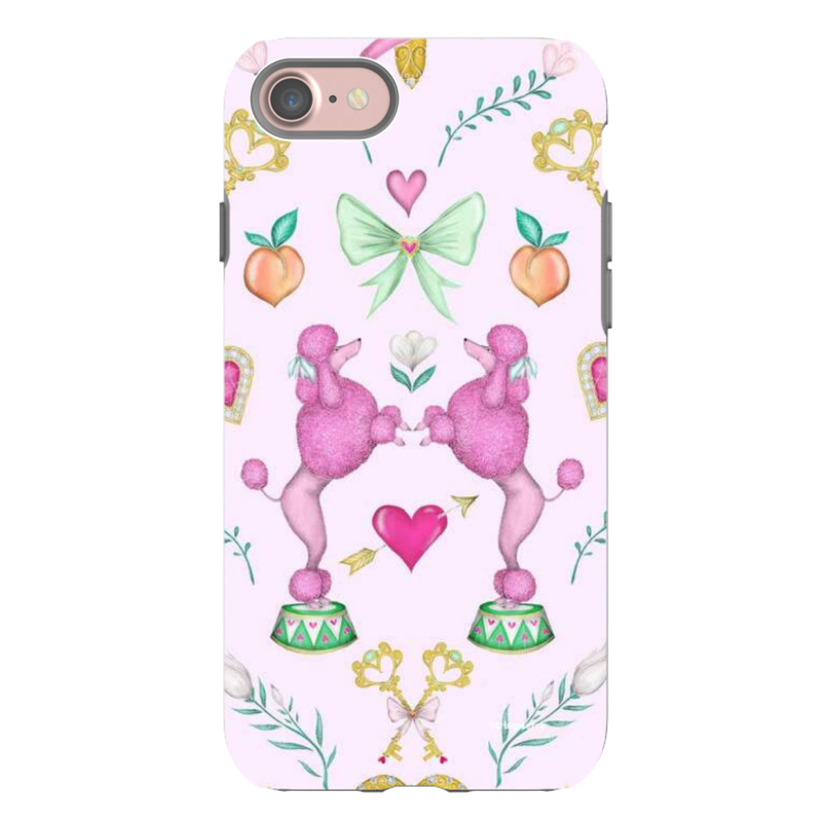 iPhone Tough Case - Pink Poodle Parlour Sugar By Catherine Rowe