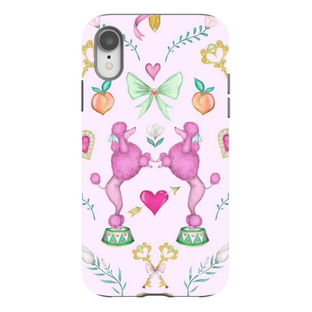 iPhone Tough Case - Pink Poodle Parlour Sugar By Catherine Rowe