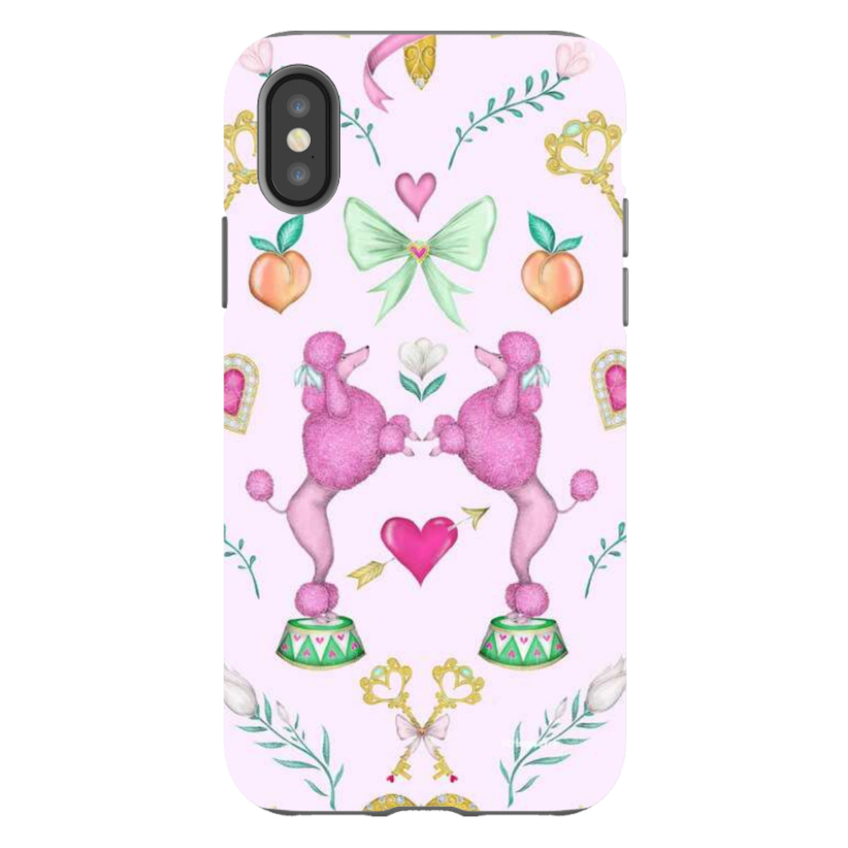 iPhone Tough Case - Pink Poodle Parlour Sugar By Catherine Rowe