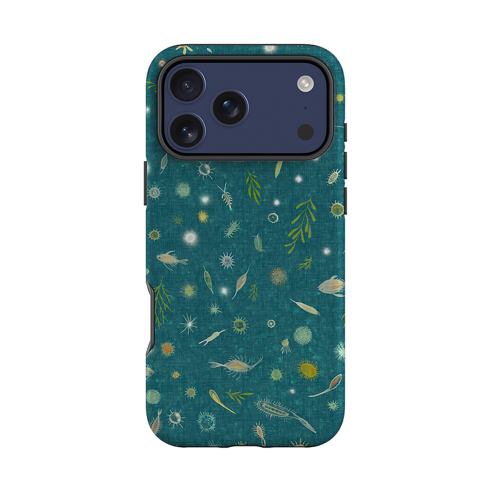 iPhone Tough Case - Plankton Light - Steel Blue By Katherine Quinn