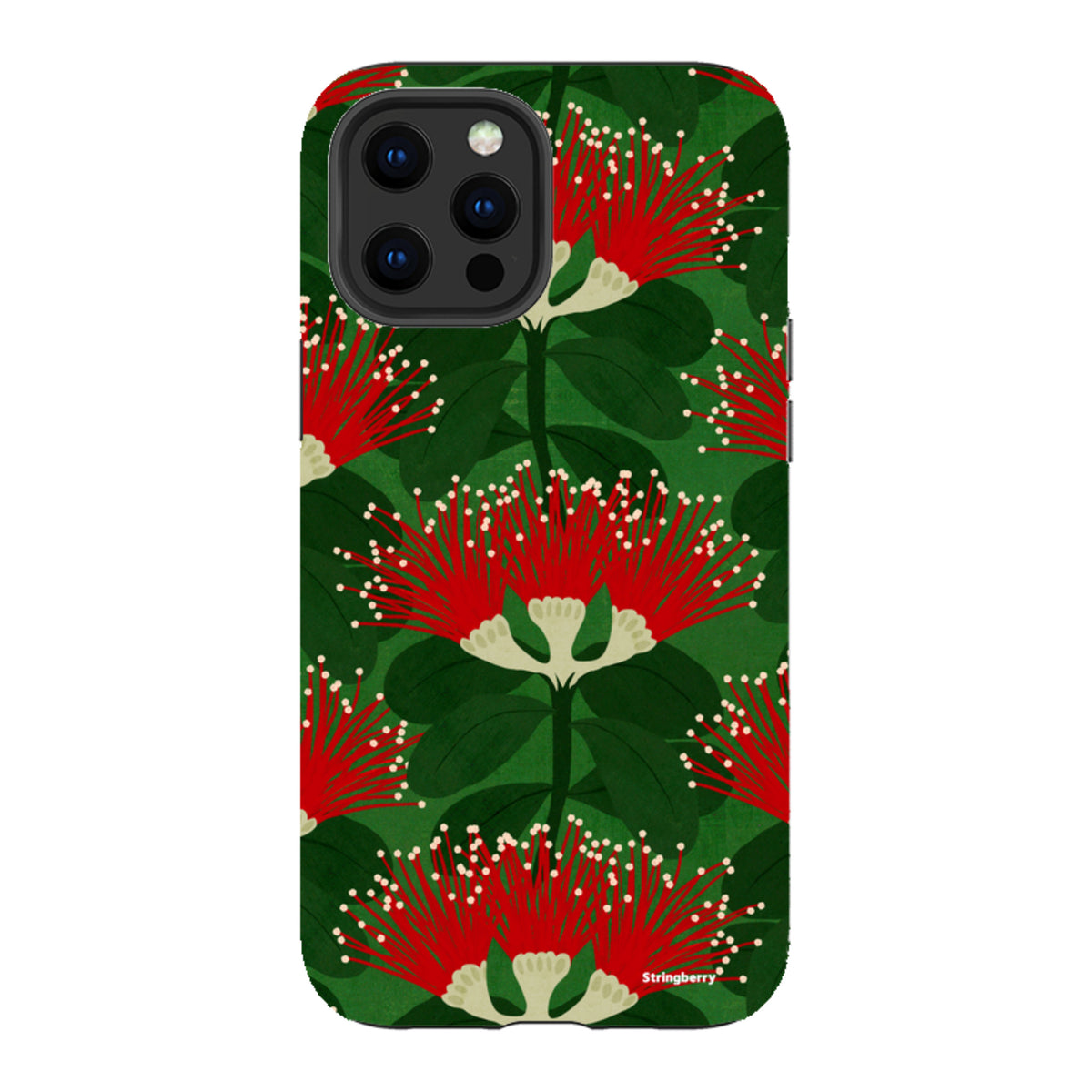 iPhone Tough Case - Pohutukawa Green And Red By Katherine Quinn