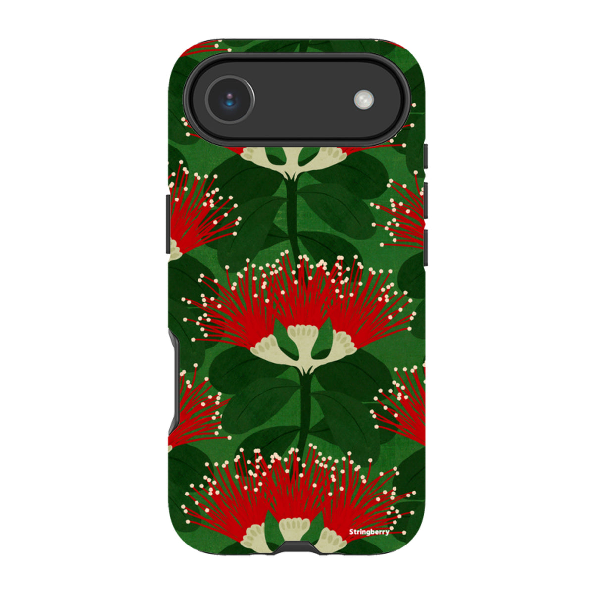 iPhone Tough Case - Pohutukawa Green And Red By Katherine Quinn