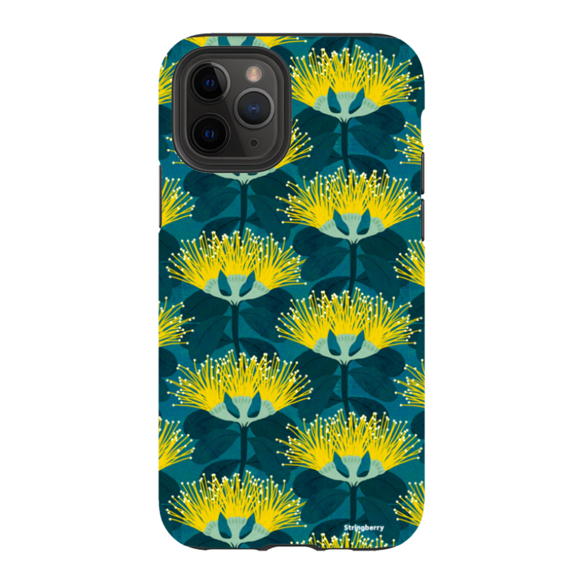 iPhone Tough Case - Pohutukawa Yellow And Blue By Katherine Quinn