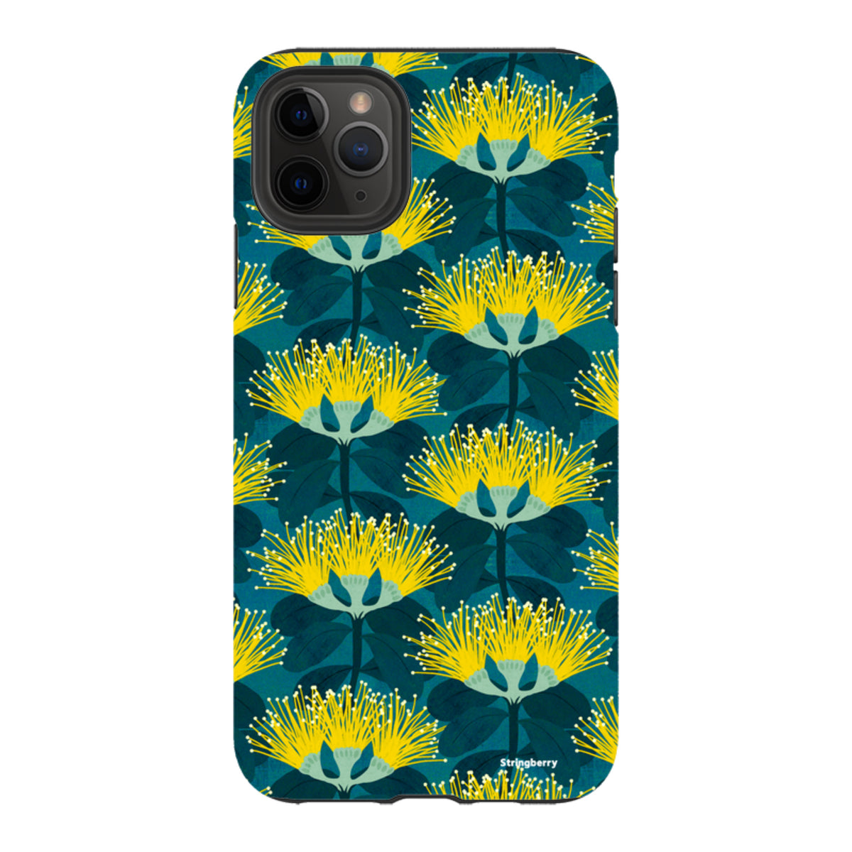 iPhone Tough Case - Pohutukawa Yellow And Blue By Katherine Quinn