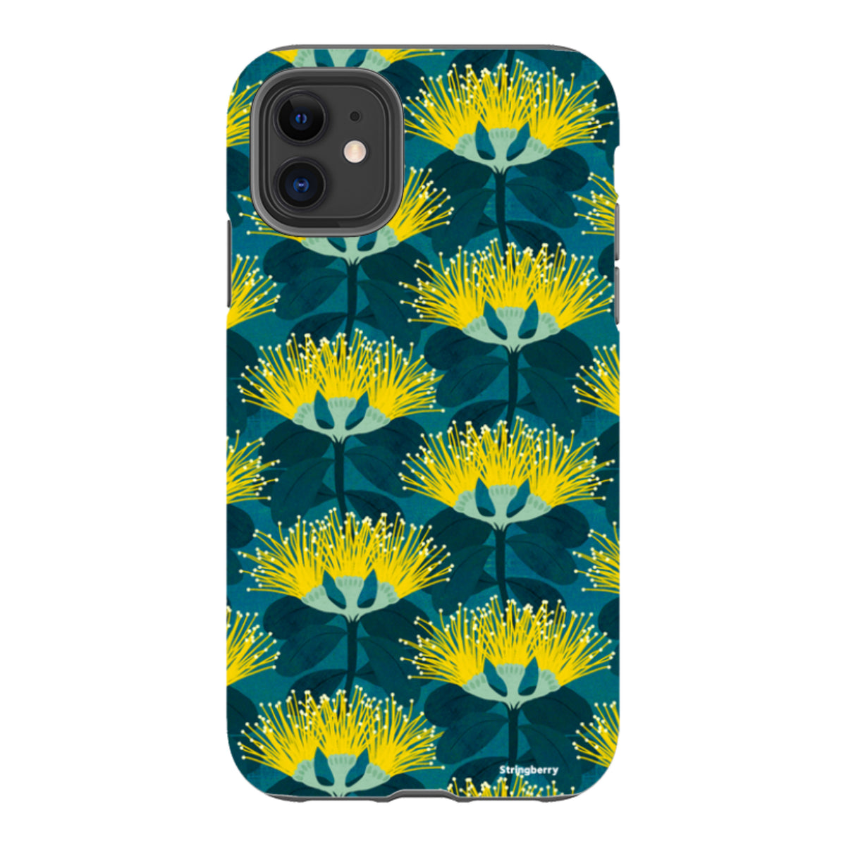 iPhone Tough Case - Pohutukawa Yellow And Blue By Katherine Quinn