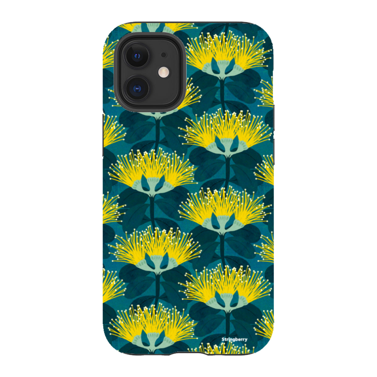 iPhone Tough Case - Pohutukawa Yellow And Blue By Katherine Quinn