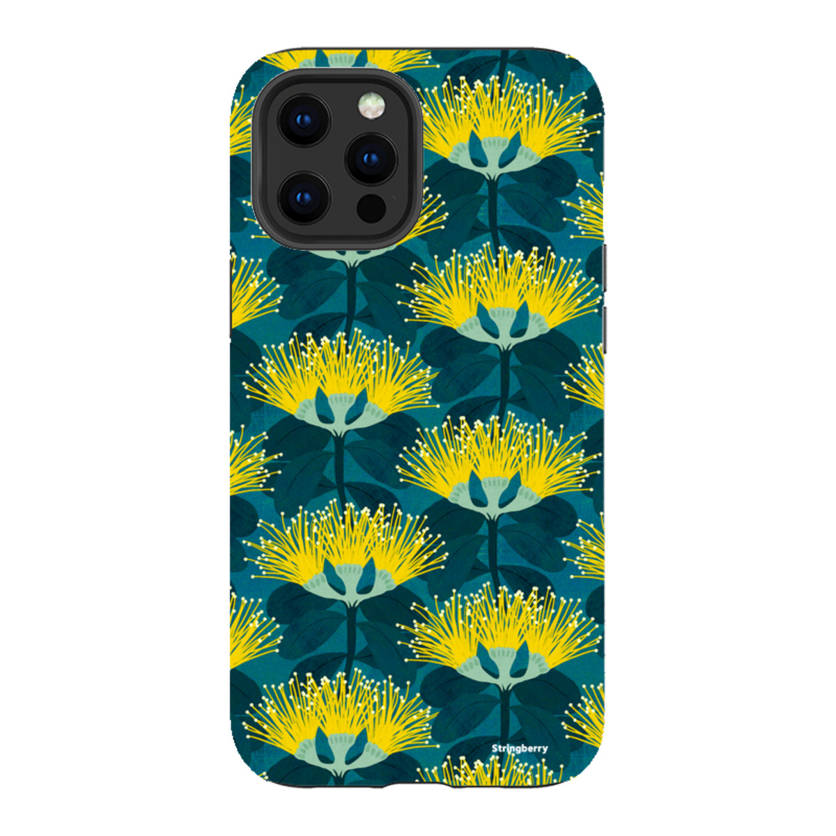 iPhone Tough Case - Pohutukawa Yellow And Blue By Katherine Quinn
