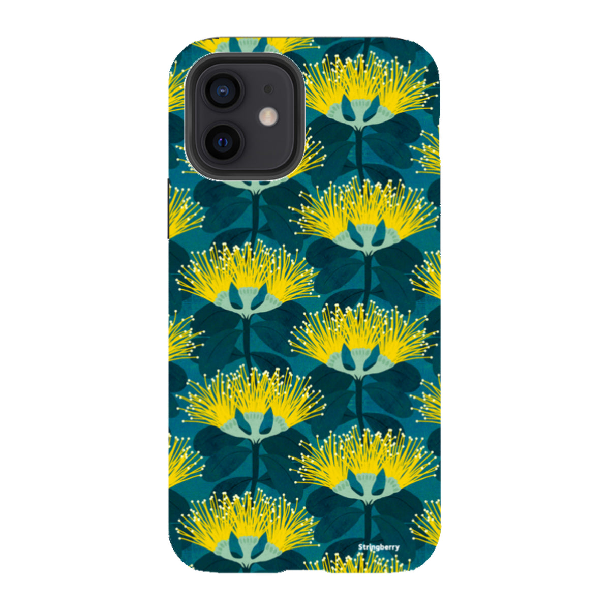 iPhone Tough Case - Pohutukawa Yellow And Blue By Katherine Quinn