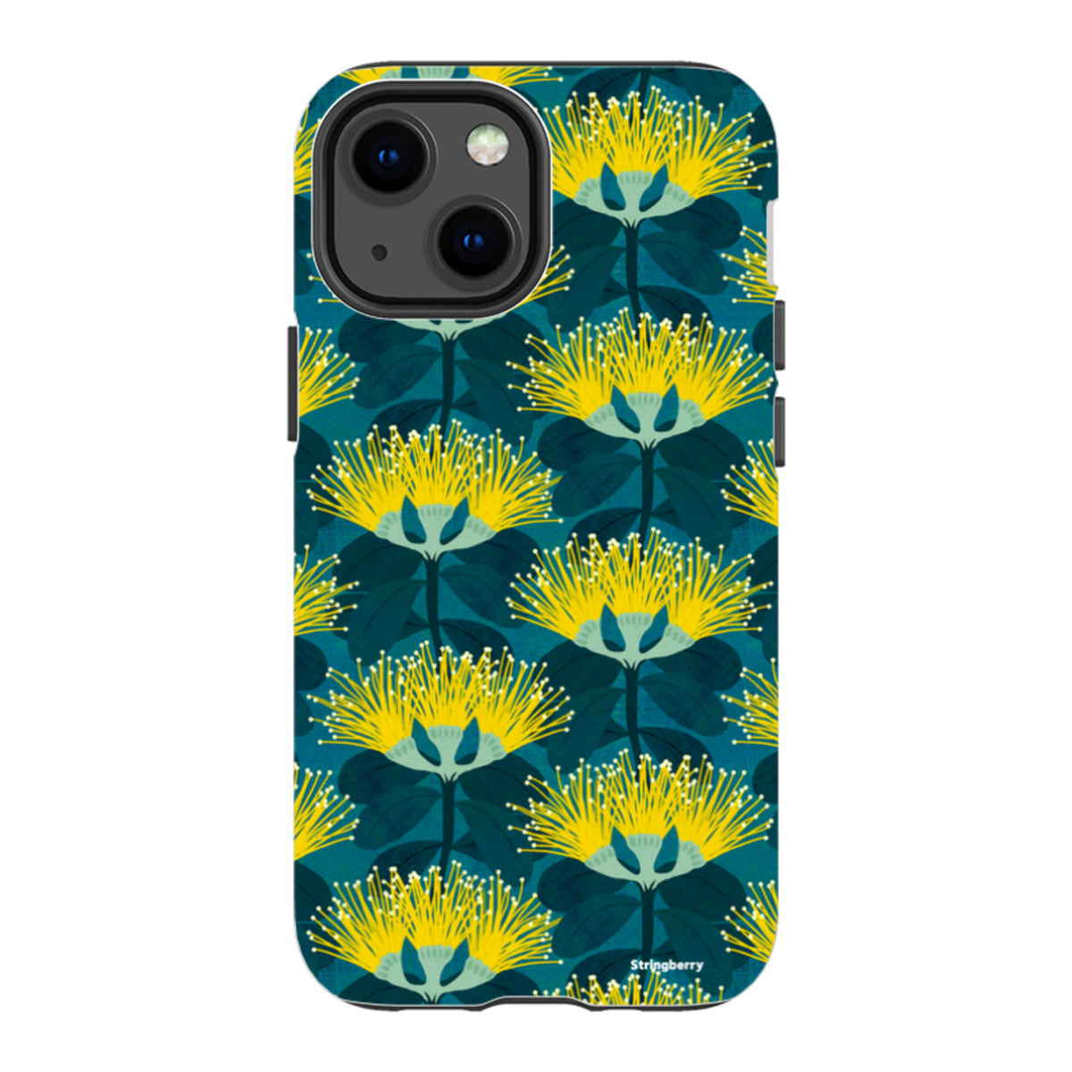 iPhone Tough Case - Pohutukawa Yellow And Blue By Katherine Quinn