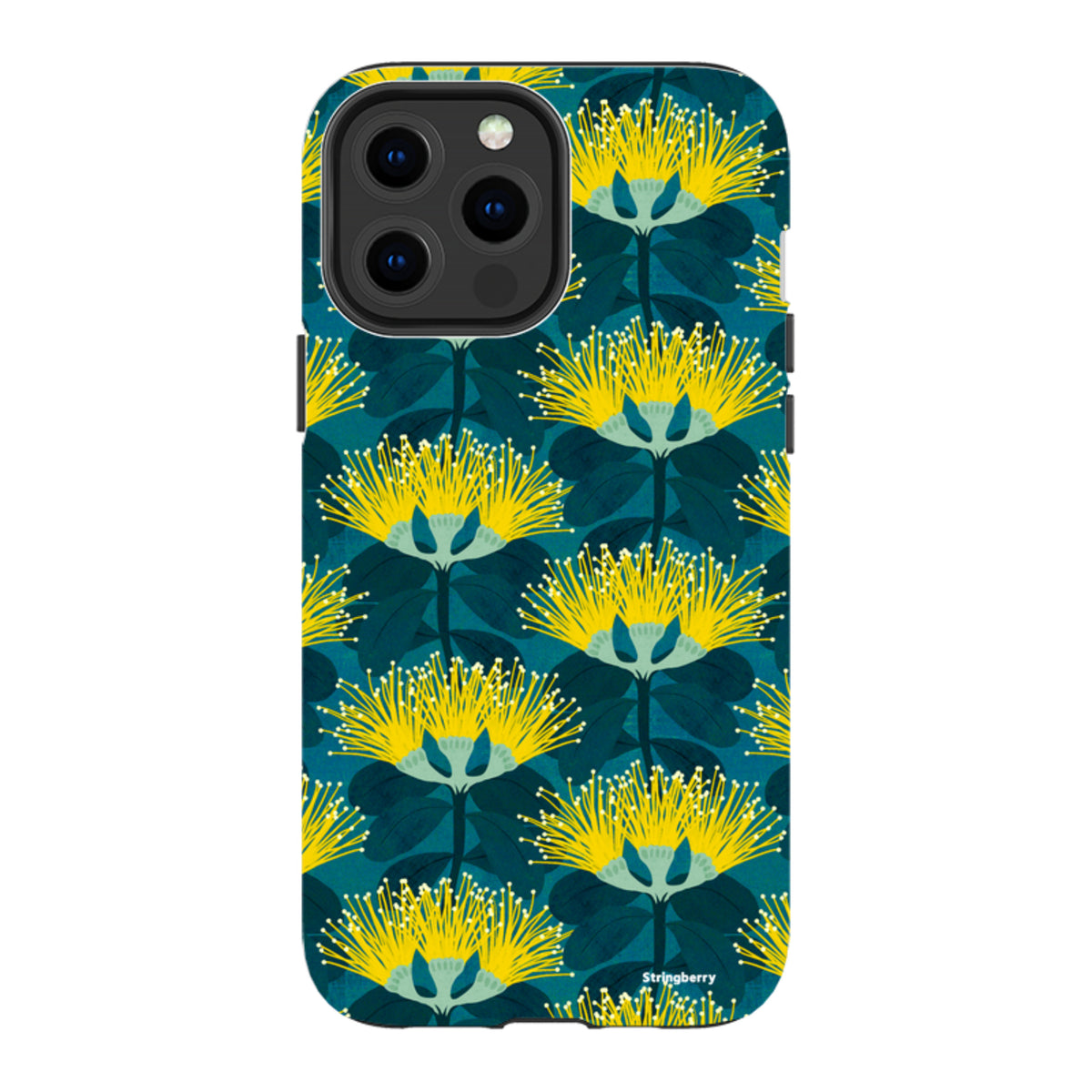 iPhone Tough Case - Pohutukawa Yellow And Blue By Katherine Quinn