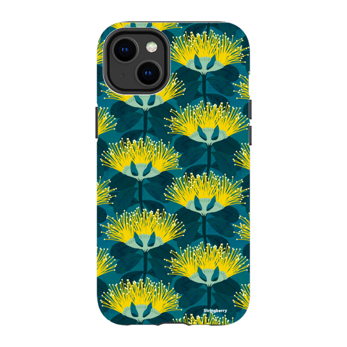 iPhone Tough Case - Pohutukawa Yellow And Blue By Katherine Quinn