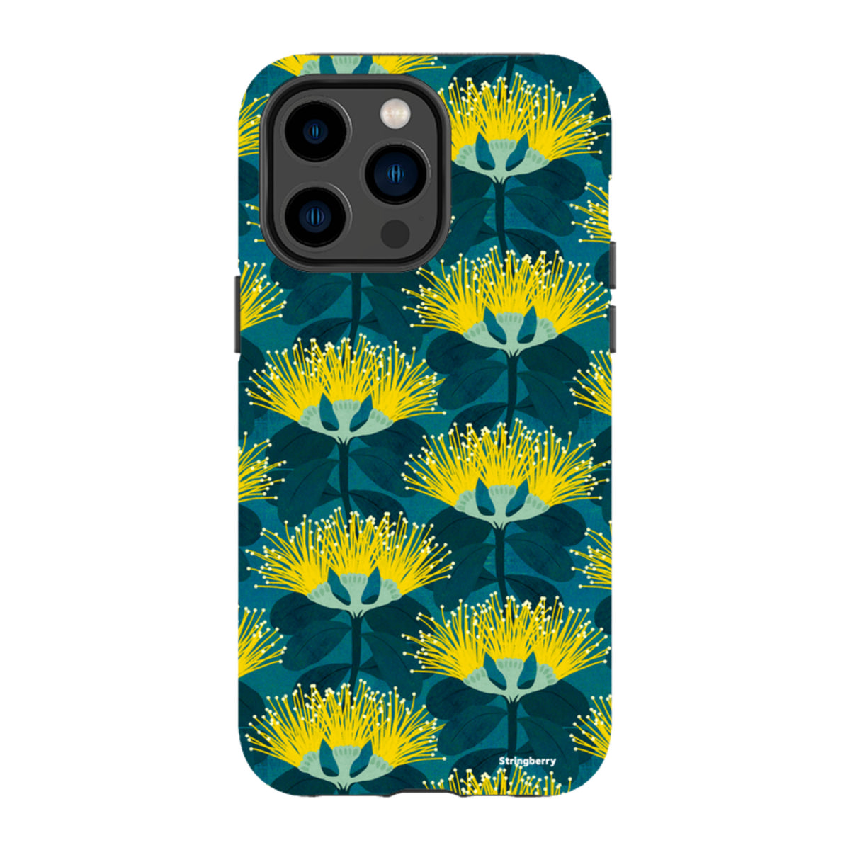 iPhone Tough Case - Pohutukawa Yellow And Blue By Katherine Quinn