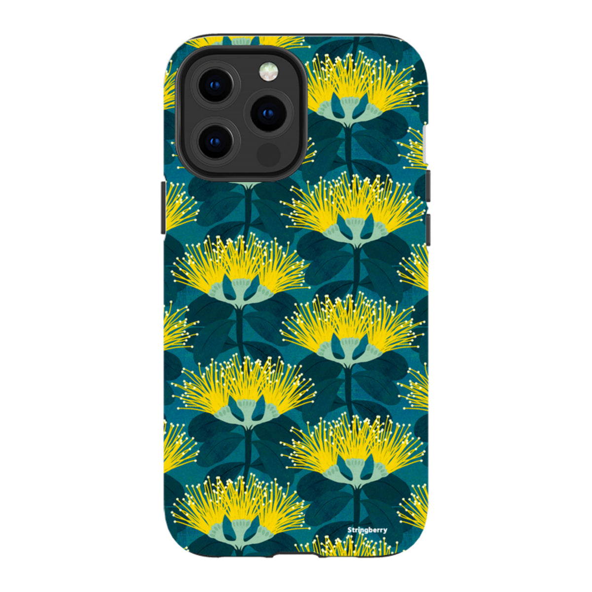 iPhone Tough Case - Pohutukawa Yellow And Blue By Katherine Quinn