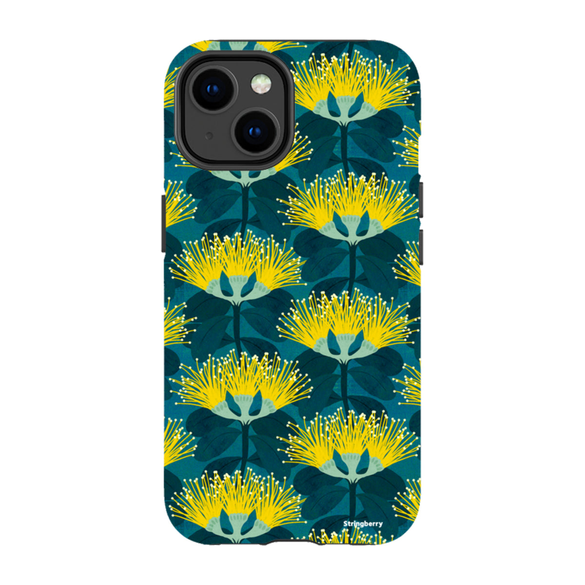 iPhone Tough Case - Pohutukawa Yellow And Blue By Katherine Quinn