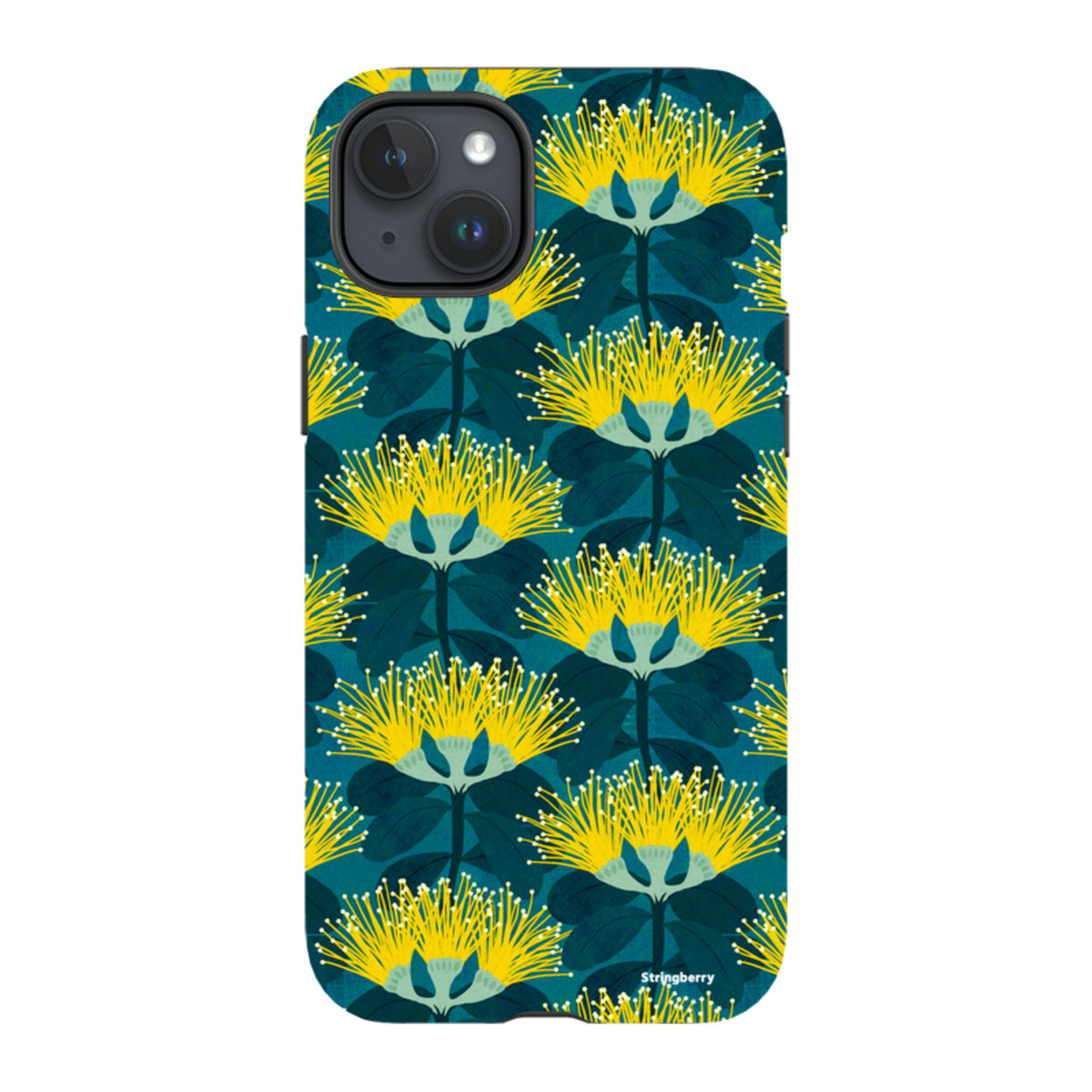 iPhone Tough Case - Pohutukawa Yellow And Blue By Katherine Quinn