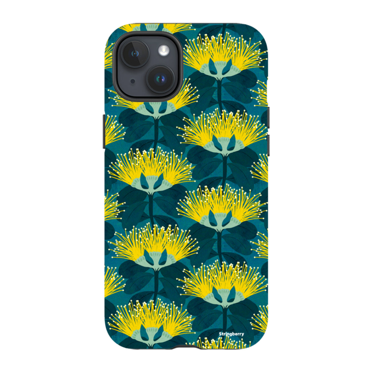 iPhone Tough Case - Pohutukawa Yellow And Blue By Katherine Quinn